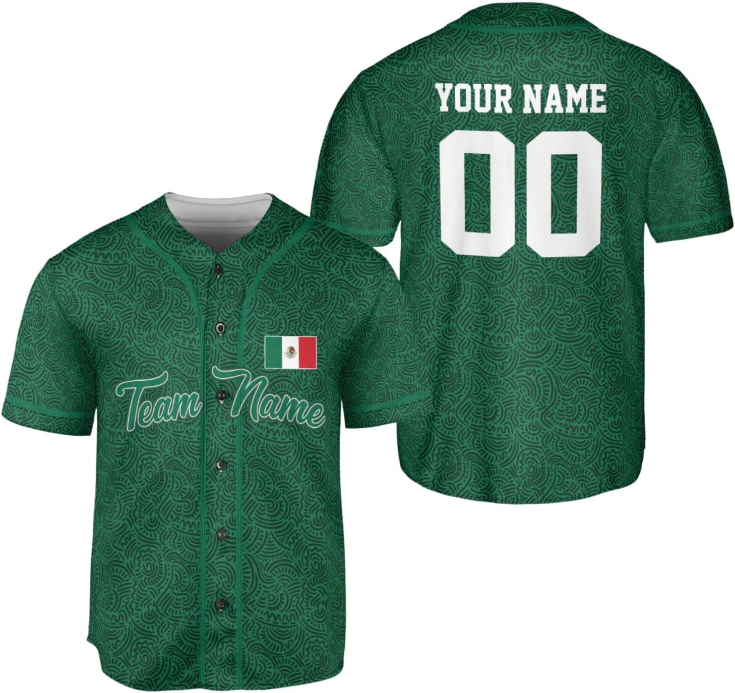 Mostprints Custom Mexico Baseball Jerseys Mexican Eagle & Flag Shirt for Teams, Mexico Shirts for Men & Women Size S-5XL