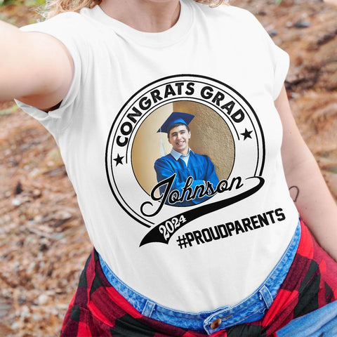 Personalized Graduation 2024 Shirt Proud Family of A Class of 2024 Graduate Class of 2024 Senior Class of 2024 Class of 2024