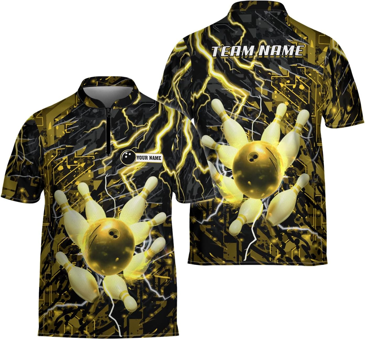 Ligthuy Personalized Bowling Jersey 3D, Bowling Shirts for Team, Bowling Shirt Unisex for Men Women, Bowling Shirts for Men
