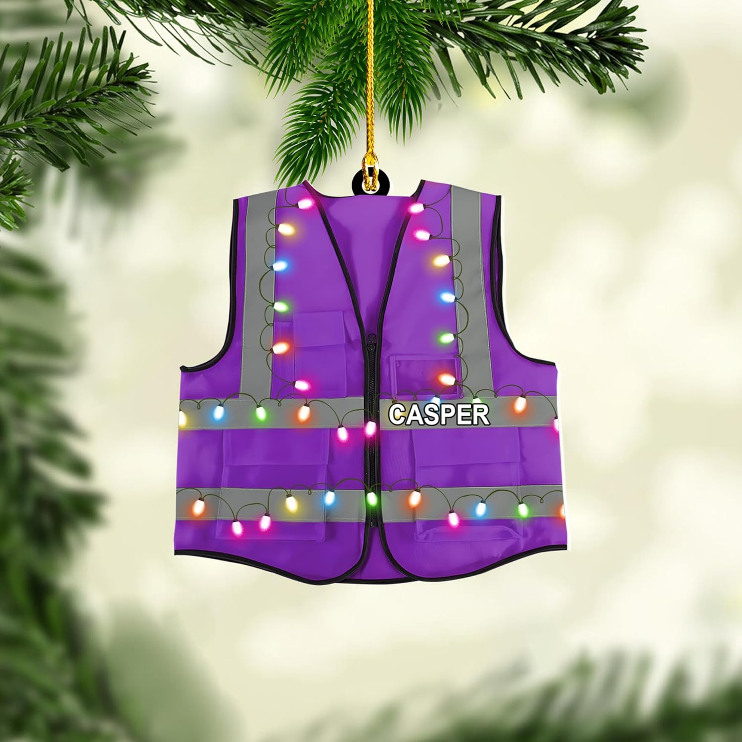 Artparel Personalized Construction Ornament Construction Worker Christmas Ornaments Construction Hard Hat Ornament Xmas Construction Worker Gifts Construction Hard Ornament Gift Xmas (Construction 2)