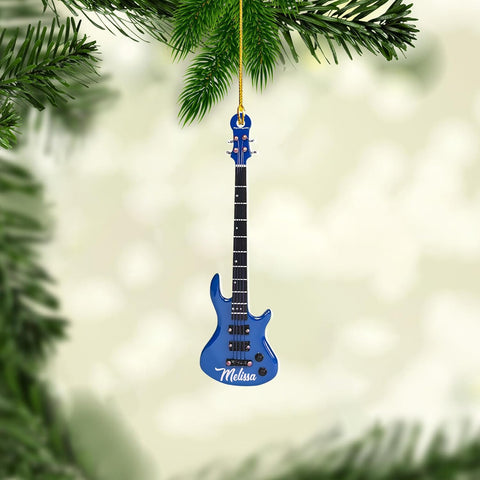 Personalized Guitar Ornament, Electric Guitar Ornament, Guitar Christmas Ornaments 2024, Acoustic Guitar Christmas Ornament, Guitar Christmas Ornaments Guitarist Gift Musical Instruments Xmas (G6)