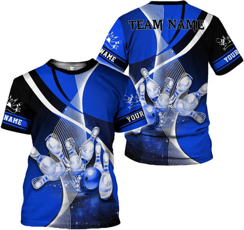 Rivelus Personalized Name Bowling Shirts for Men and Women 3D, Bowling Shirts for Team Bowling, Bowling Shirts Gift