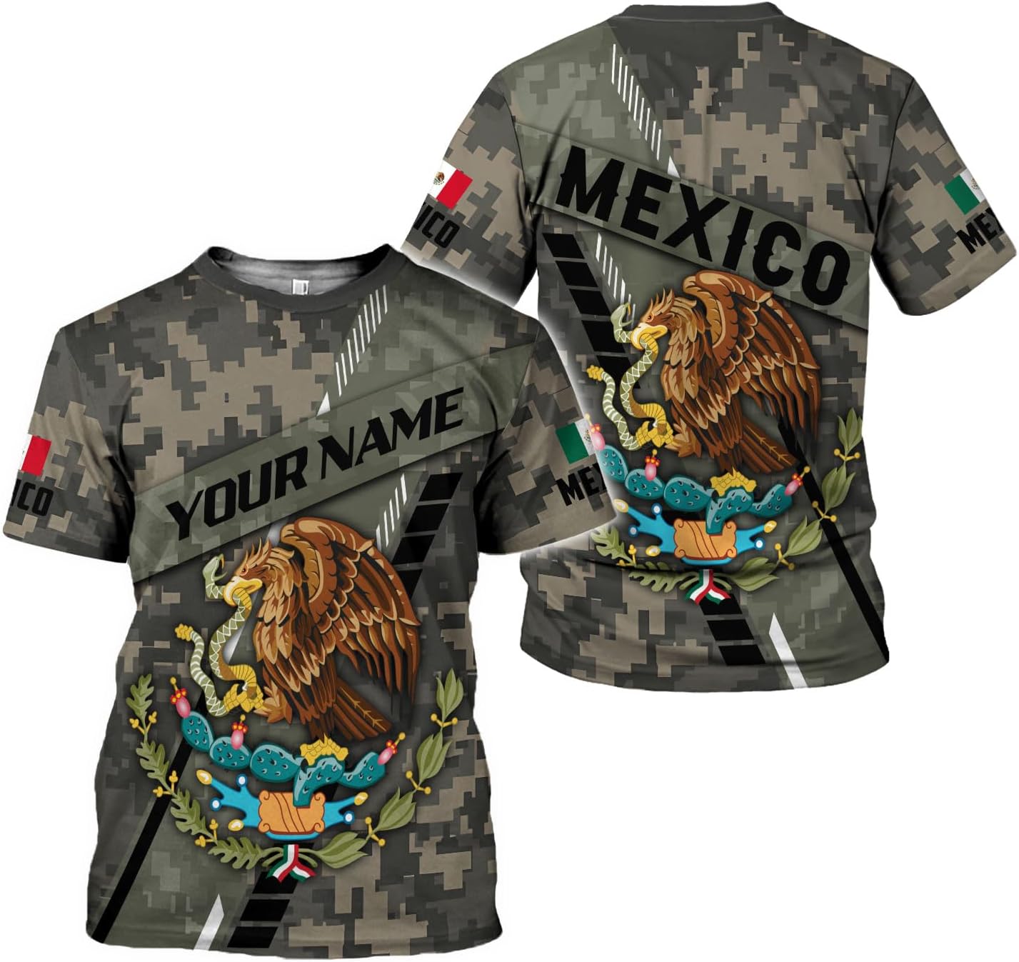 Mostefy Personalized Name Mexican Shirts for Men 3D, Customized Mexico Shirts for Men, Mexico Shirts for Women Mexico Shirt