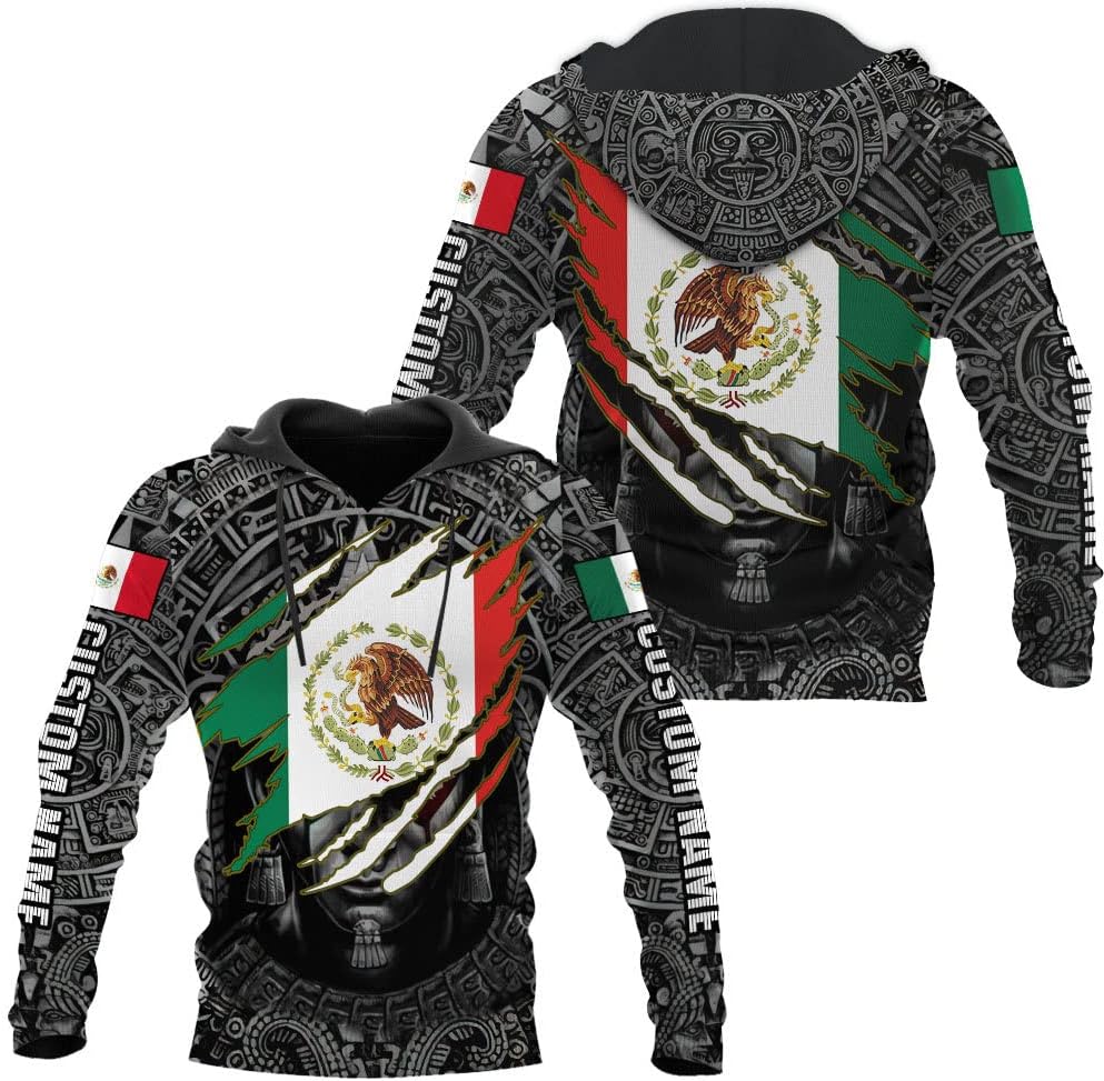 Personalized Name Mexican Hoodie 3D, Customized Mexican Hoodies for Men, Unisex Mexico Hoodie 3D, Mexico Hoodies for Men, Mexico Flag Gift for Women, T Shirt, Zip Up Hoodie, Sweatshirt HD01