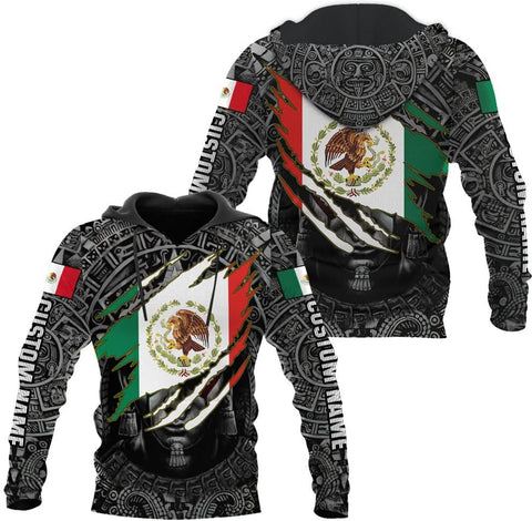 Personalized Name Mexican Hoodie 3D, Customized Mexican Hoodies for Men, Unisex Mexico Hoodie 3D, Mexico Hoodies for Men, Mexico Flag Gift for Women, T Shirt, Zip Up Hoodie, Sweatshirt HD01
