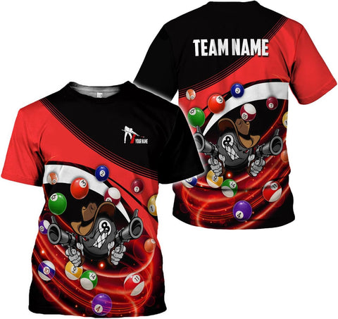 Ligthuy Personalized Name Billiard Shirts 3D, Billiards Shirt 8 Ball Billiard Shirt Custom Men's Pool Men Women1