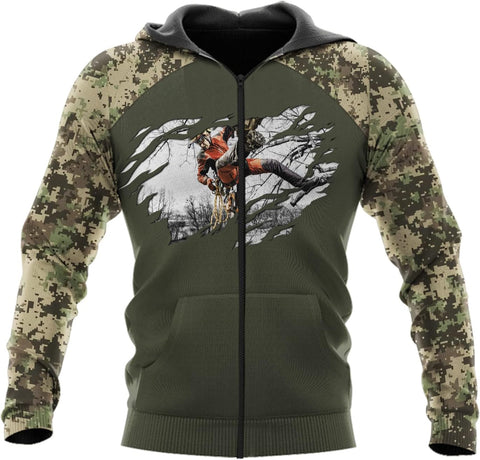 Personalized Arborist T-Shirt 3D, Woodworker Shirt, Mens Tree Climber Shirt