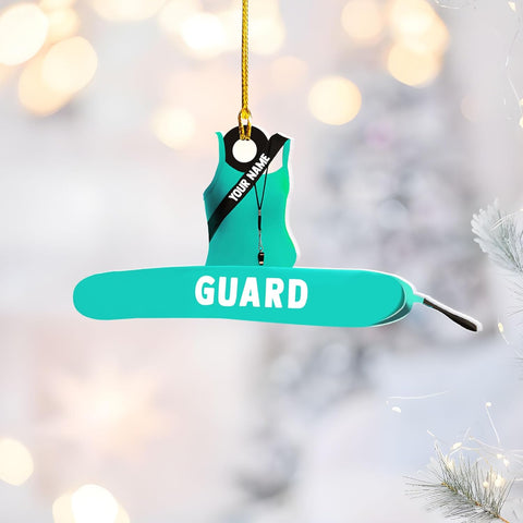 Personalized Lifeguard Ornament, Lifeguard Gift Christmas 2024 Life Guard Ornament Lifesaver Ornament, Lifeguard Gift Ideas for Women Girl Kids, Officially Licensed Hot Lifeguard (Style 10)