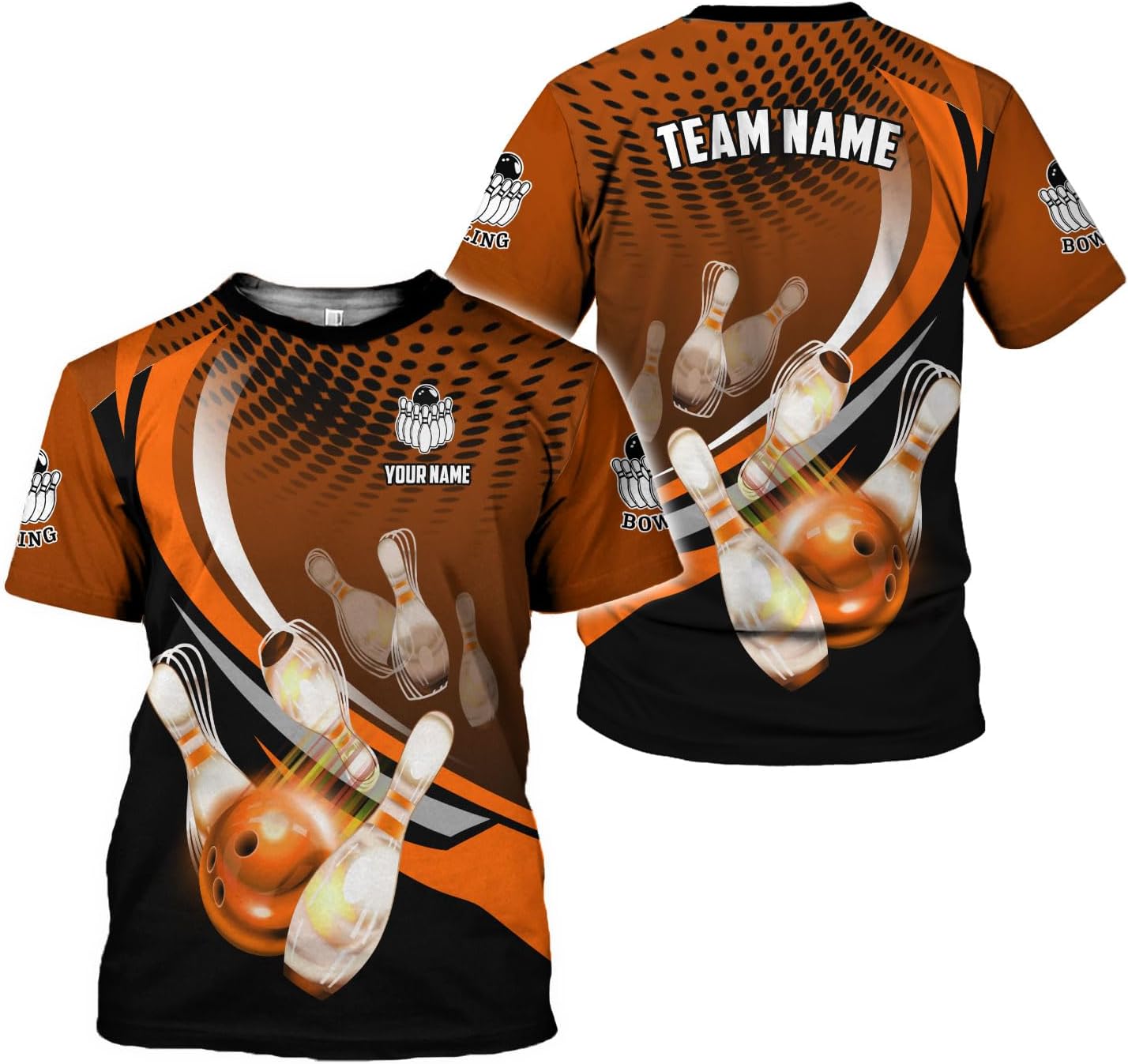 Rivelus Personalized Name Bowling Shirts for Men and Women 3D, Bowling Shirts for Team Bowling, Bowling Shirts Gift 4