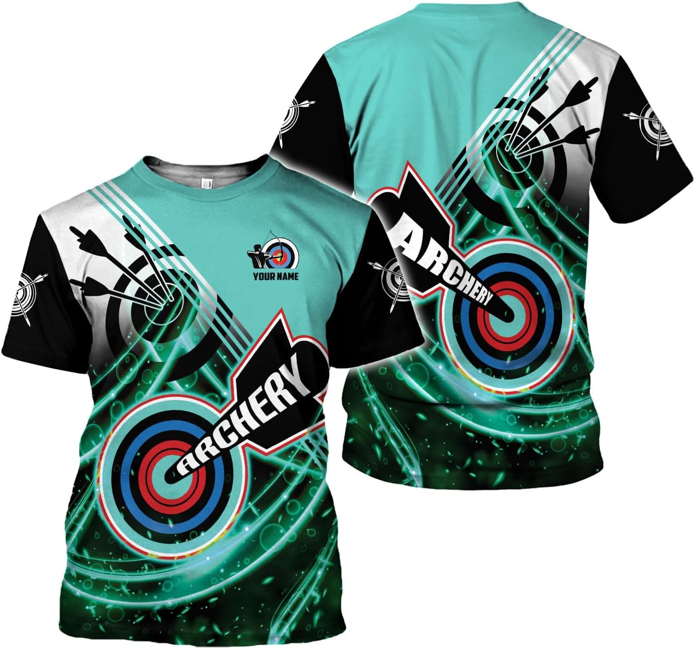 Artparel Personalized Archery Shirt 3D Archery Target Bow Archery Shirts for Men Women Archer Archery Lovers T-Shirt S-5XL