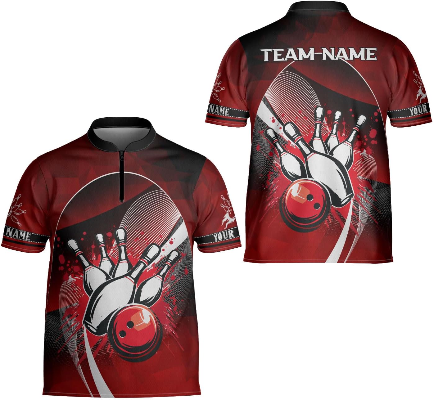 Ligthuy Personalized Bowling Jersey 3D, Bowling Shirts for Team, Bowling Shirt Unisex for Men Women, Bowling Shirts for Men