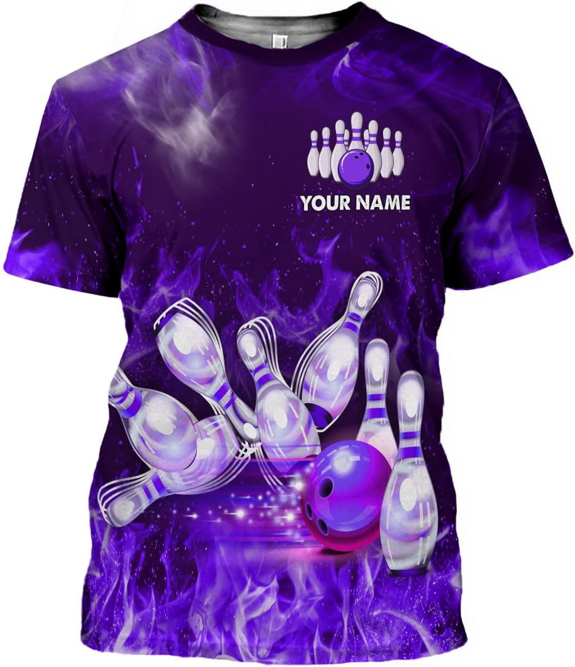 Pretyprints Personalized Bowling Shirt - Custom Bowling Gift for Women & Men