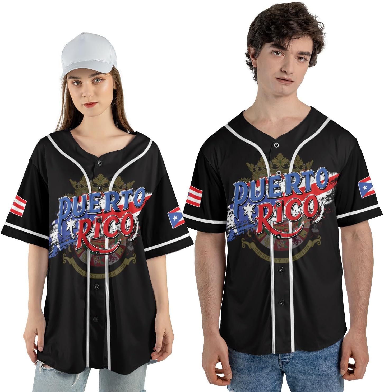 Personalized Puerto Rico Baseball Shirt,Customized Team Name Puerto Rican Baseball Jersey for Men,Women S-5XL