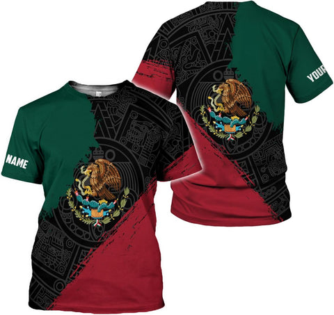 Personalized Mexican Shirts for Men 3D Customized Mexico Shirts for Men Mexico Shirts for Women Mexico Flag Shirt (HD175)