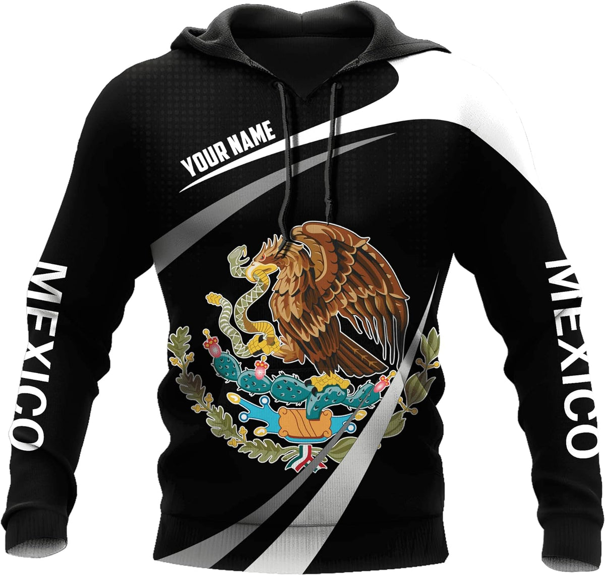 Personalized Name Mexican Hoodie 3D, Customized Mexican Hoodies for Men, Unisex Mexico Hoodie, Mexico Hoodies for Men, Women