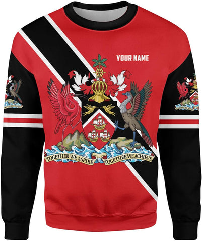 Personalized Trinidad & Tobago Shirts Trinidad and Tobago Coat of Arms Flag 3D Shirts Trinidad Pride Independence