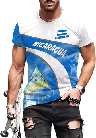 Personalized Nicaragua Shirt Custom Nicaragua Flag Lion Shirt for Men & Women Nicaraguan Camisas T-Shirt, Nicaragua Tshirt