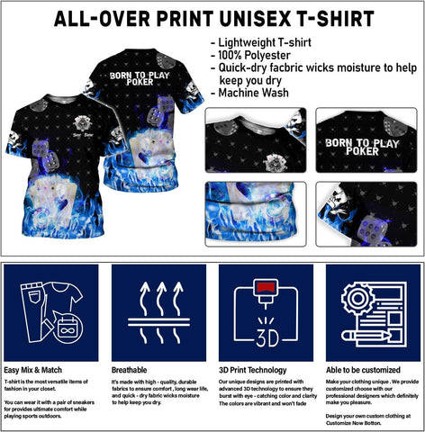 Royal Fight Personalized Poker Shirt 3D Funny Poker Shirt for Men Casino Poker Shirt Gifts Men Women Funny Poker Gift