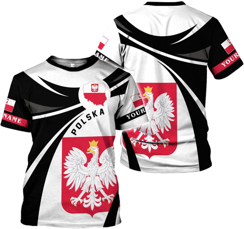 Vybonz Personalized Poland Hoodie Women & Men 3D, Poland Pride Shirt Polish Eagle