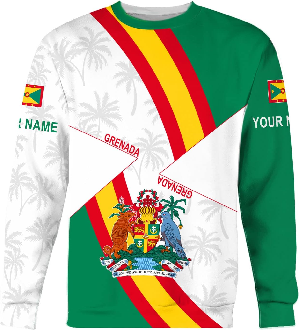Podagree Personalized Grenada T-Shirt 3D, Proud Grenadan Tshirt, Grenada Flag Grenadian Pride Grenadian Heritage Shirt
