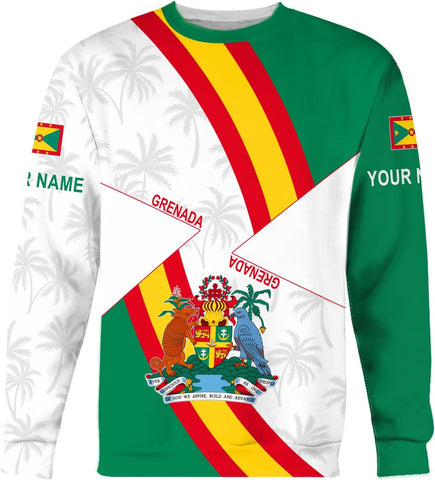 Podagree Personalized Grenada T-Shirt 3D, Proud Grenadan Tshirt, Grenada Flag Grenadian Pride Grenadian Heritage Shirt