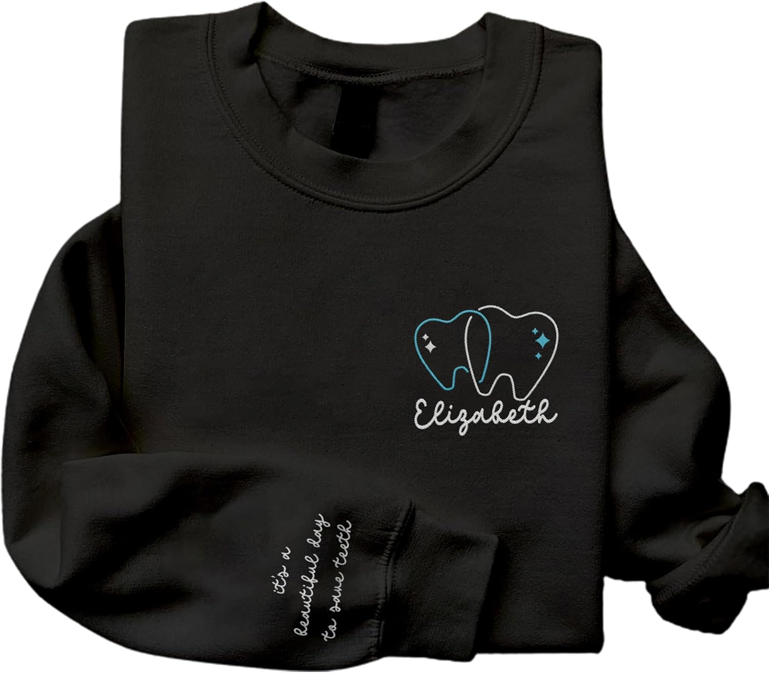 Leeprints Personalized Embroidered Sweater, Dental Assistant & Hygienist Gift, Nurse Hoodie