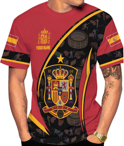Personalized Spain Shirt Spain Spanish Flag Espana Souvenir T-Shirt, Espana Shirts, Spain Spanish Flag Tshirt, España Shirt