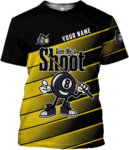 Parvii Personalized Billiards Shirt for Men, 8 Ball Pool Shirt, Billiards Gift