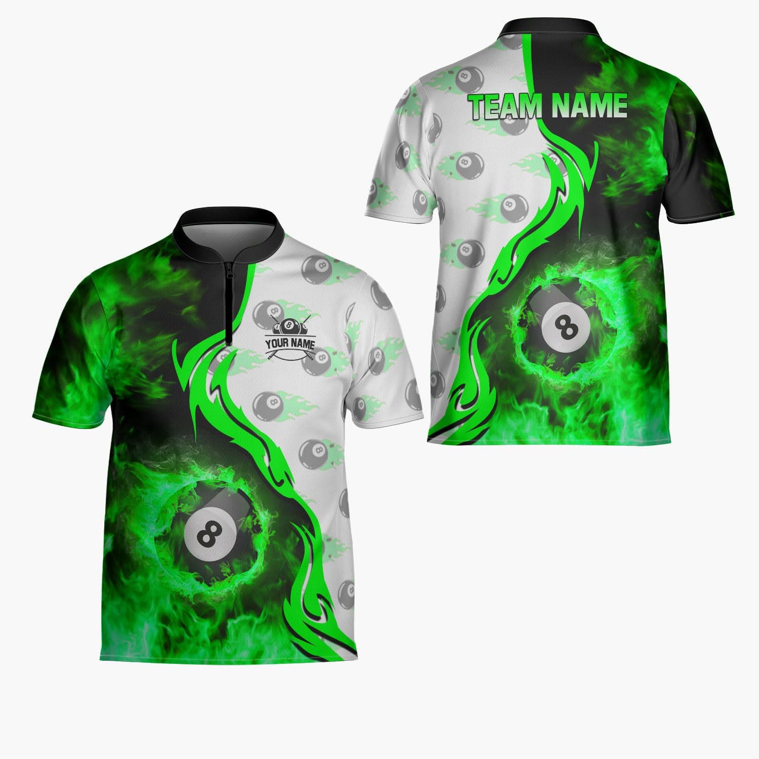 Ligthuy Personalized Billiard Jersey 3D, 8 Ball Shirt, Billiards Shirts for Men, Billiard Gifts for Men and Women S-5XL