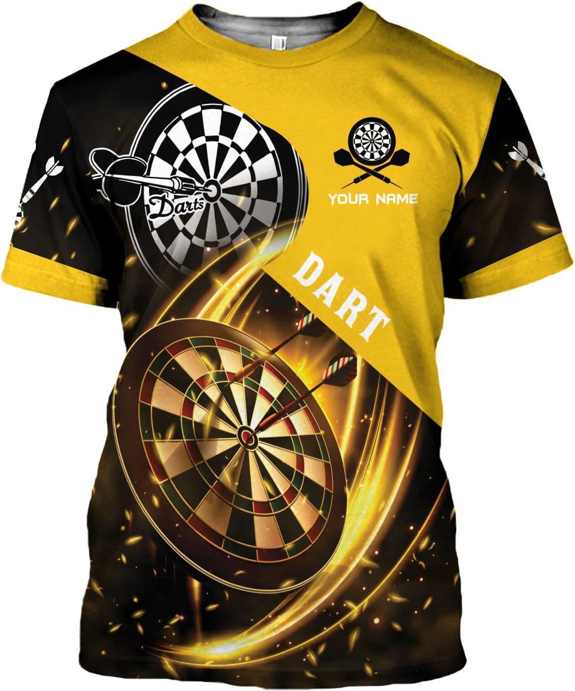 Pretyprints Personalized Dart Shirts Men Women 3D Polo Custom Name Team Jersey Funny Dartboard Shirt S-5XL Gifts