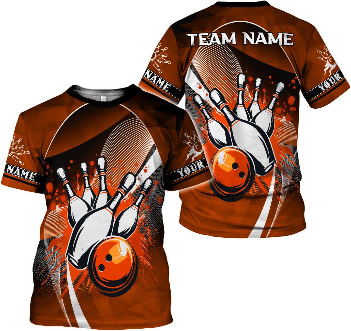 Rivelus Personalized Name Bowling Shirts for Men and Women 3D, Bowling Shirts for Team Bowling, Bowling Shirts Gift