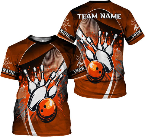 Rivelus Personalized Name Bowling Shirts for Men and Women 3D, Bowling Shirts for Team Bowling, Bowling Shirts Gift