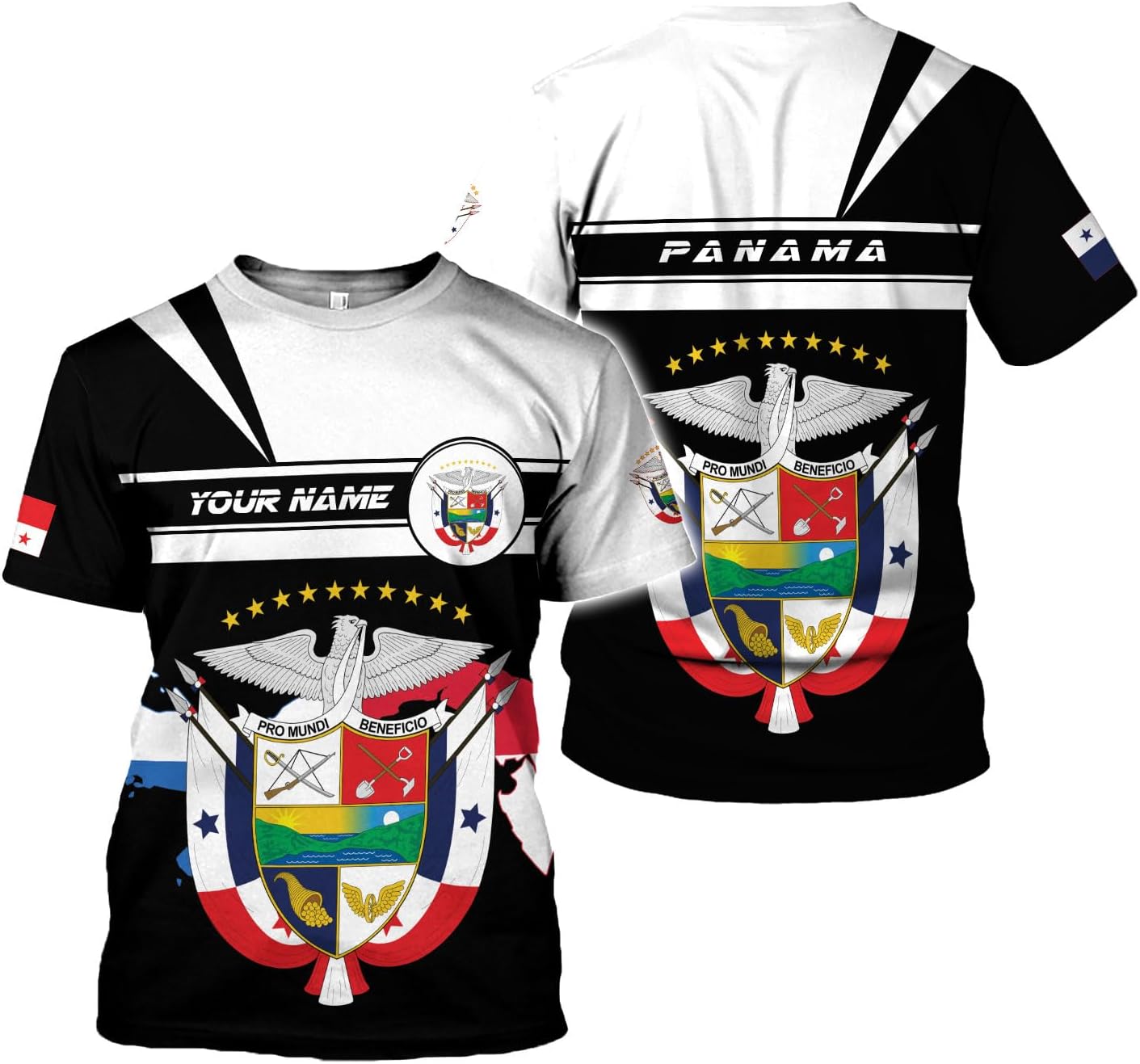 Mostprints Personalized Panama Shirt 3D, Panama Camisa Shirt, Panamanian Flag Pride Shirts Panama Hombres Camisa Men Women