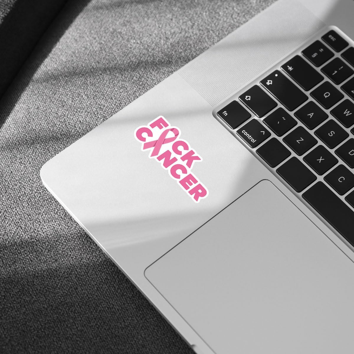 3 Pcs Fuck Cancer Pink Ribbon Sticker, Breast Cancer Awareness Ribbon Sticker, Pink Ribbon Breast Cancer Sticker 3 Inches for Laptop Water Bottle Phone Car Window Helmet Kindles Tumbler