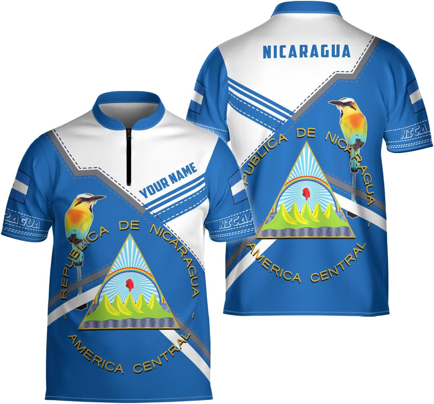 Mostprints Customized Nicaragua Jersey Shirt for Men Women Personalized Nicaraguan Jerseys with Name Nicaragua Shirts Unisex