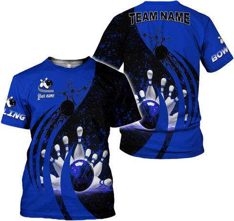 Rivelus Personalized Name Bowling Shirts for Men and Women 3D, Bowling Shirts for Team Bowling, Bowling Shirts Gift