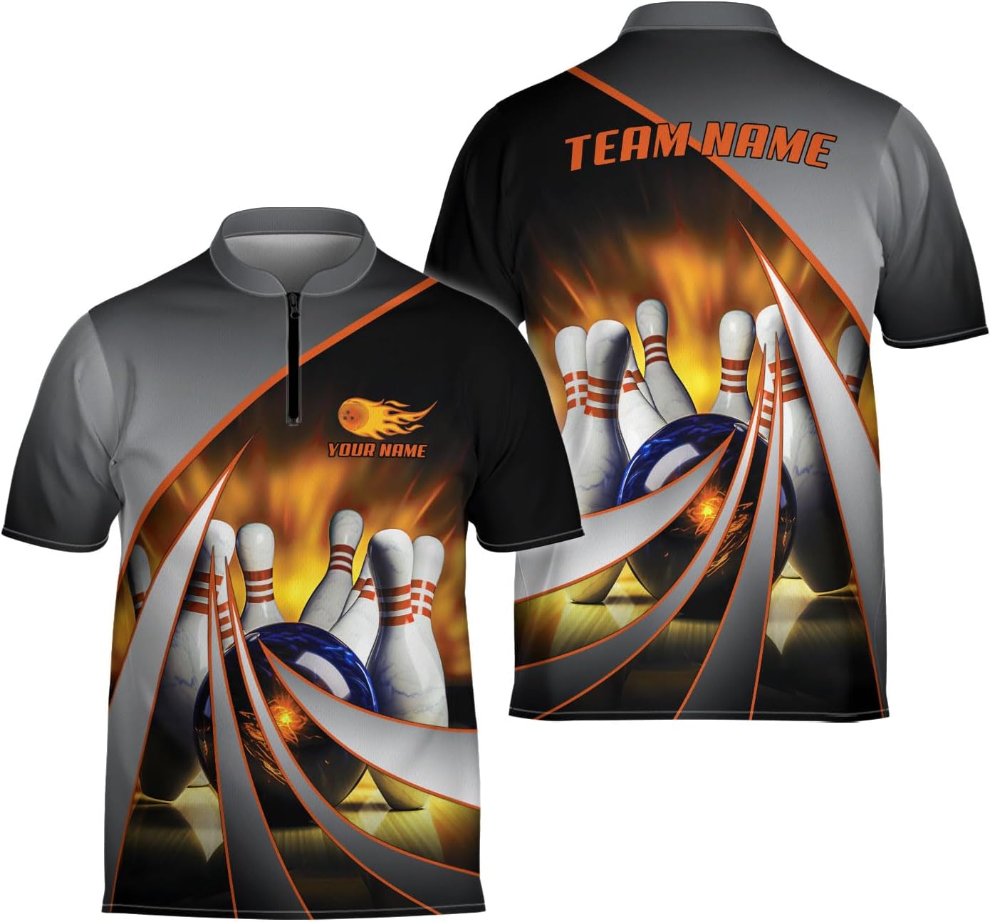 Ligthuy Personalized Bowling Jersey 3D, Bowling Shirts for Team, Bowling Shirt Unisex for Men Women, Bowling Shirts for Men