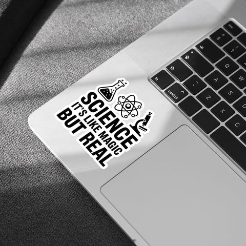 3 Pcs Science Its Like Magic But Real Sticker, Science Physics Stickers, Computer Science Stickers - Vinyl Sticker 3 Inches for Water Bottles Laptop Phone Car Window Helmet
