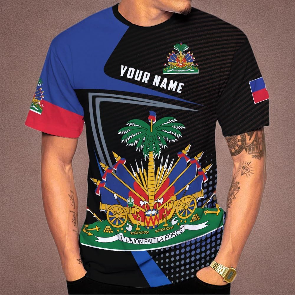 Ligthuy Personalized Haiti Shirt 3D, Haitians Flag Pride Shirt, Haiti Shirts for Men & Women, Haitian Pride Tshirt S-5XL