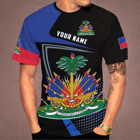 Ligthuy Personalized Haiti Shirt 3D, Haitians Flag Pride Shirt, Haiti Shirts for Men & Women, Haitian Pride Tshirt S-5XL