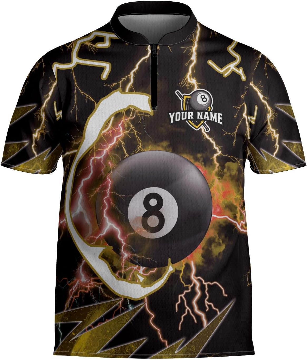 Artparel Personalized Billiard Jersey 3D Billiard Shirts for Men Billiard Bowling Jersey Billiards 9 Ball Pool Shirts for Men