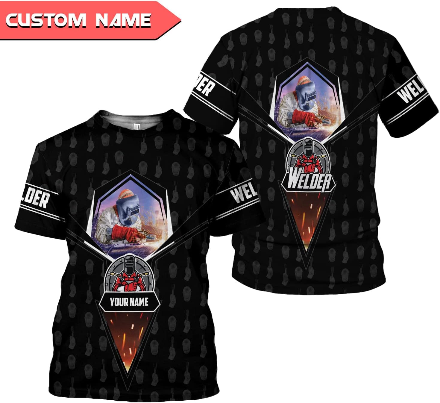 Personalized Welder Shirt Custom Welder Shirts Welding 3D T Shirts Welder Tshirt for Men and Women
