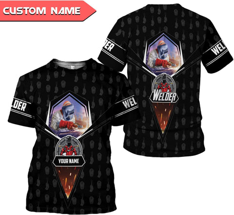 Personalized Welder Shirt Custom Welder Shirts Welding 3D T Shirts Welder Tshirt for Men and Women