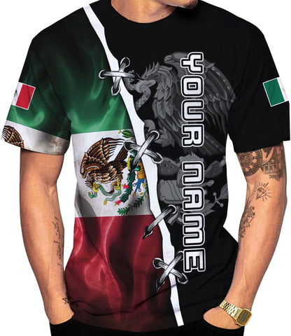 Rivelus Personalized Name Mexican Shirts for Men, Customized Mexico Shirts for Men, Mexico Shirts for Women Mexico Shirt