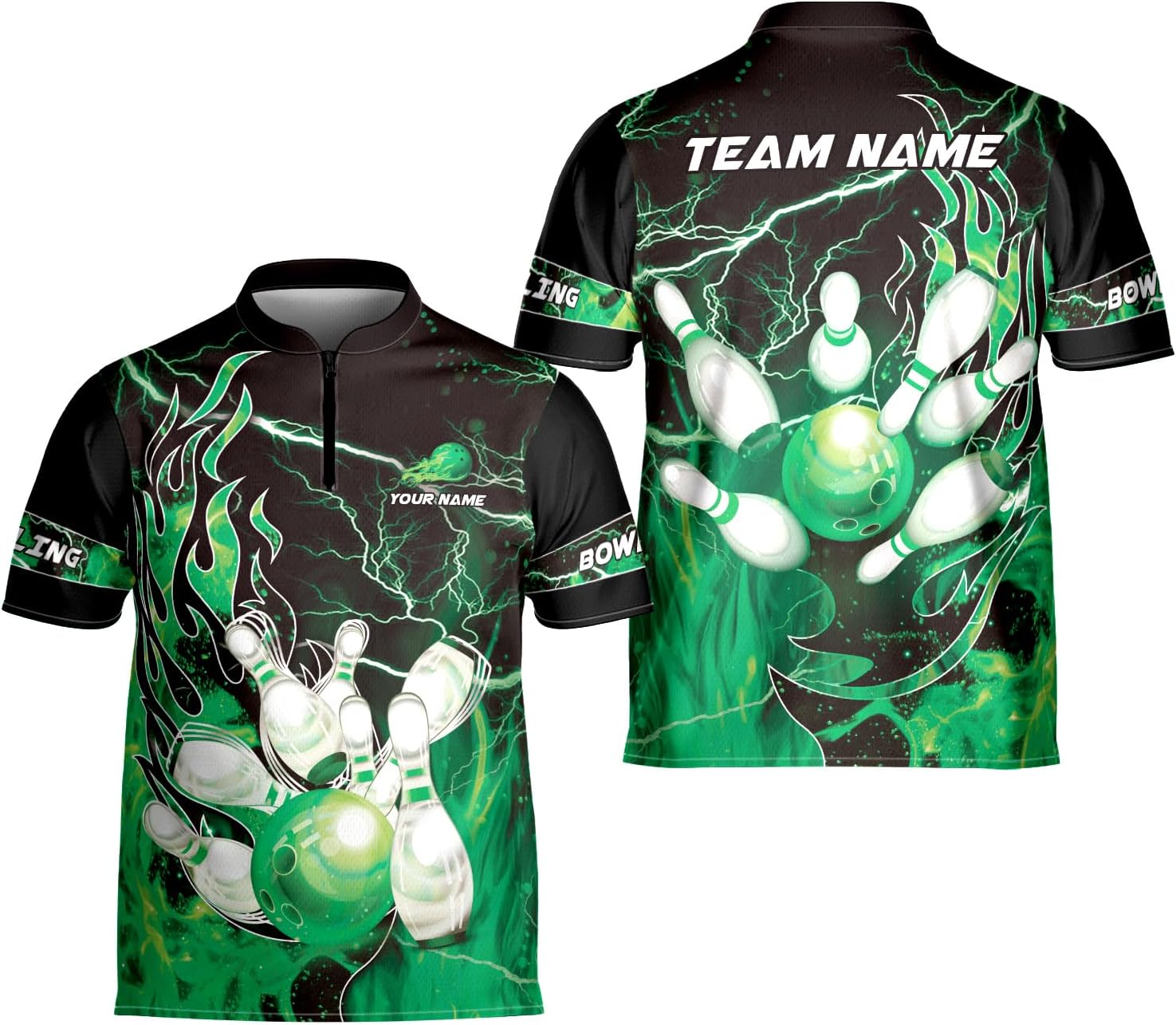 Artparel Personalized Name Bowling Jersey 3D, Custom Bowling Shirts for Team, Bowling Shirt Unisex for Men & Women