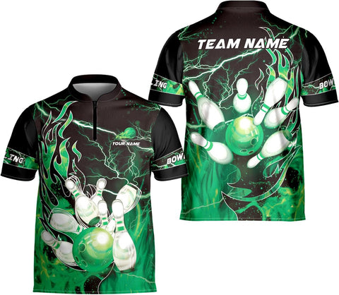 Artparel Personalized Name Bowling Jersey 3D, Custom Bowling Shirts for Team, Bowling Shirt Unisex for Men & Women