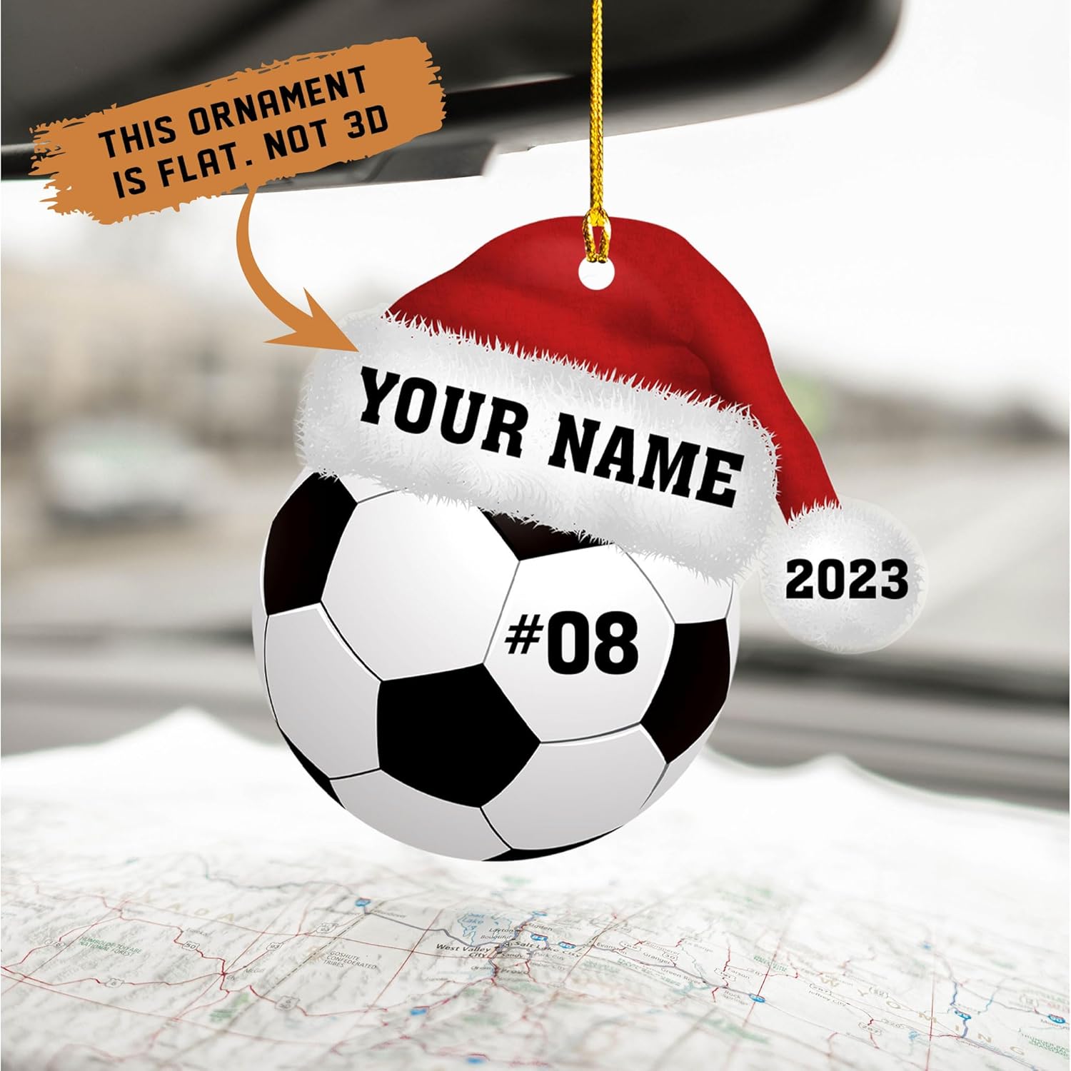 Personalized Soccer Ornaments Soccer Christmas Ornament,Soccer Ornaments for Christmas Tree Soccer Christmas Ornaments for Boys Girls, Custom Soccer Jersey Shoes Ornament (Style 14)