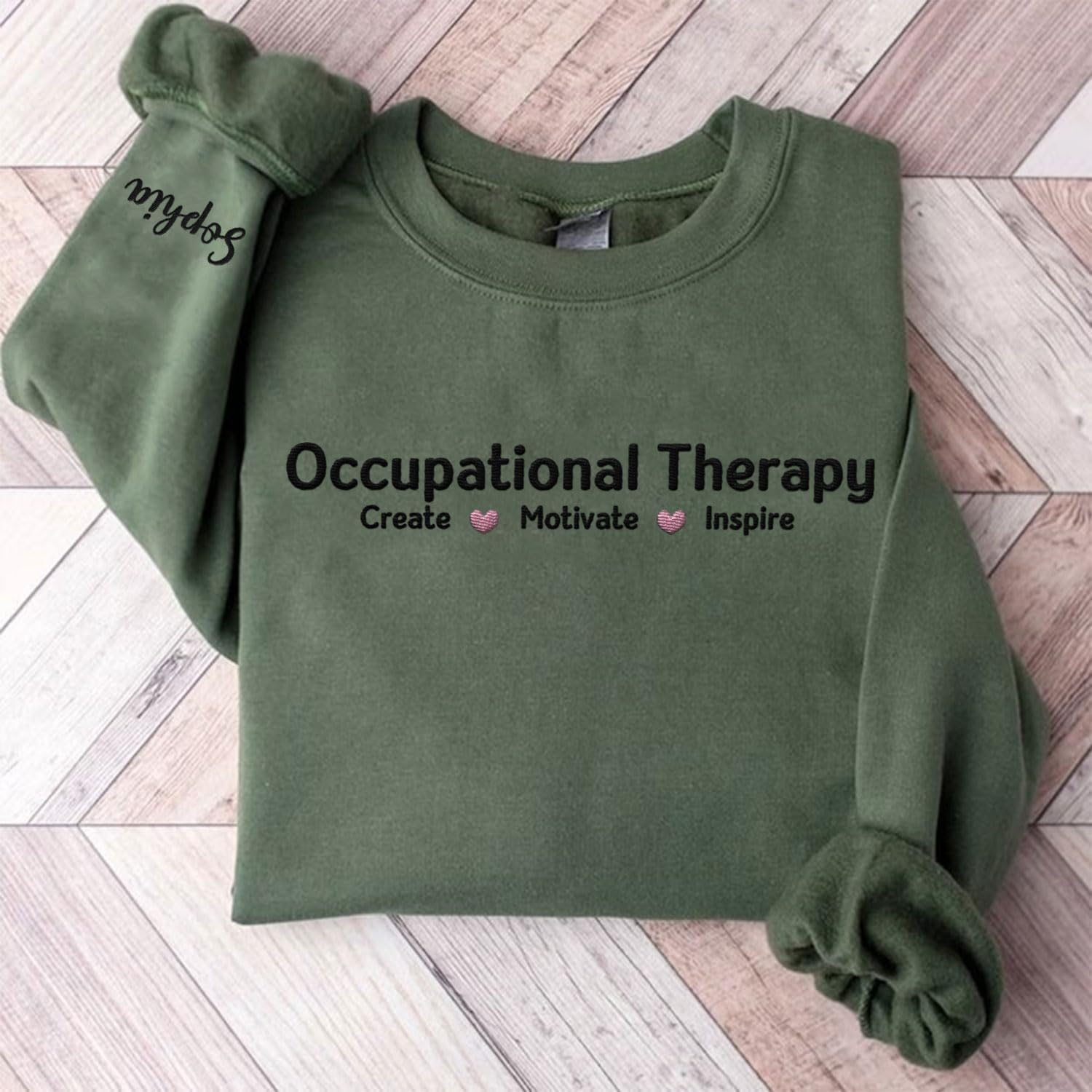 Custom Occupational Therapy Embroidered Sweatshirt for Women Men, OT Therapist T-Shirt, Occupational Therapist Gift Pullover