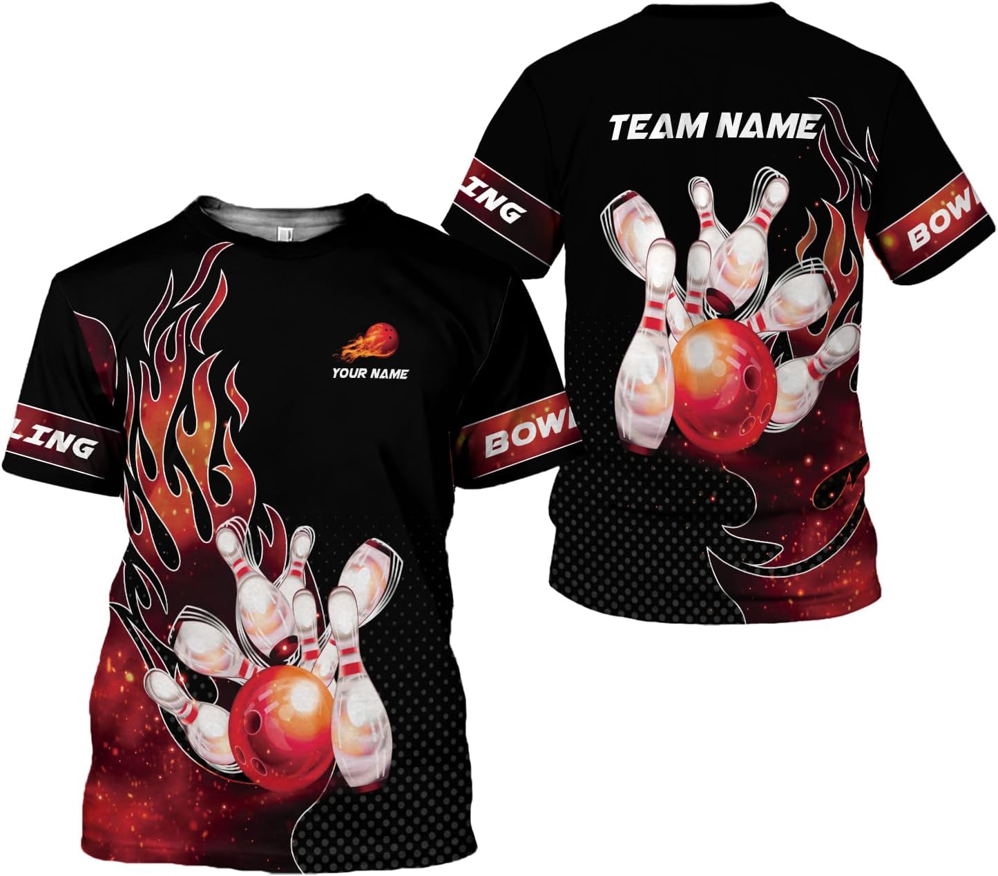 AOVL Custom Bowling Shirts for Men Bowling Shirts Bowling Shirts Unisex Bowling Jerseys for Men Custom Bowling Shirts for Men