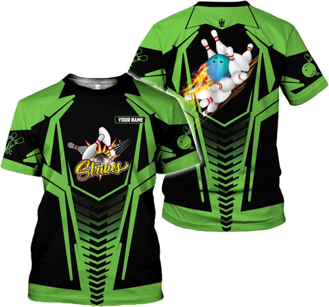 Rivelus Personalized Name Bowling Shirts for Men and Women 3D, Bowling Shirts for Team Bowling, Bowling Shirts Gift